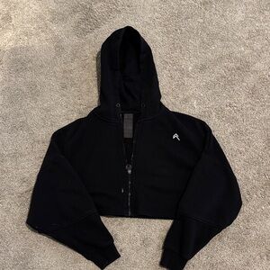 Oner active Black Cropped Hoodie